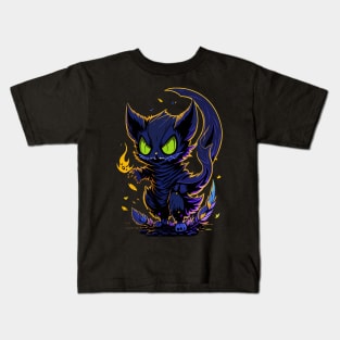 Adorable Feline Ghost Kids T-Shirt